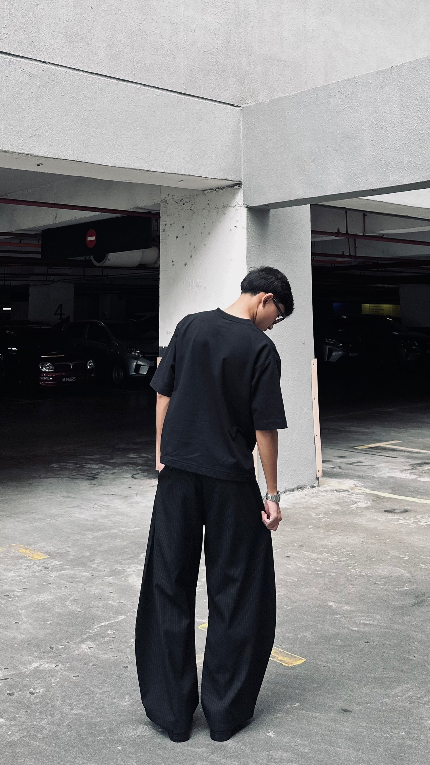 Pleated Stripe Pants