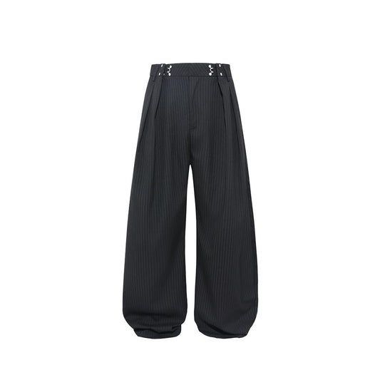 Pleated Stripe Pants