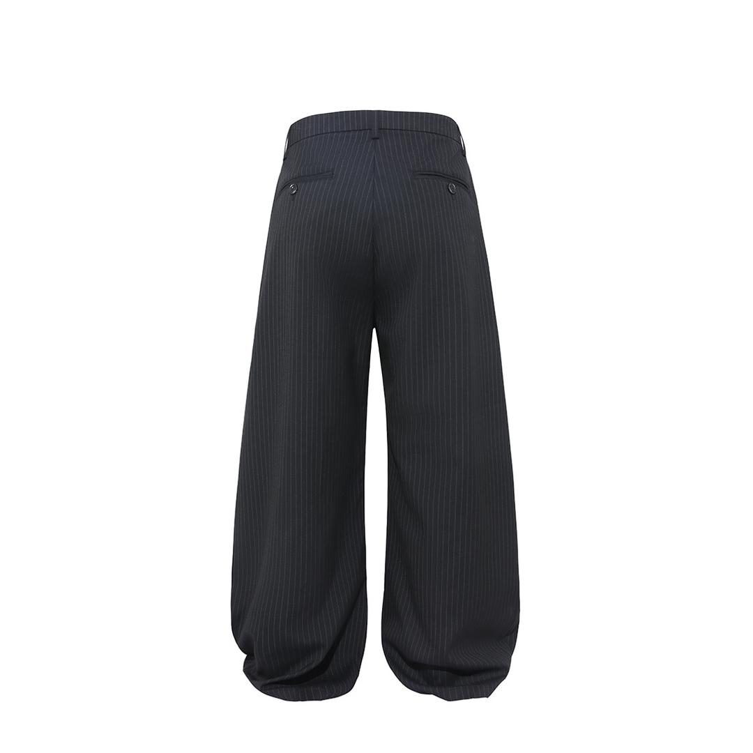 Pleated Stripe Pants