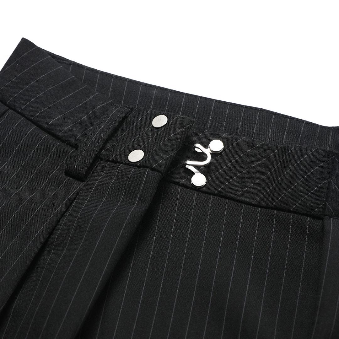 Pleated Stripe Pants