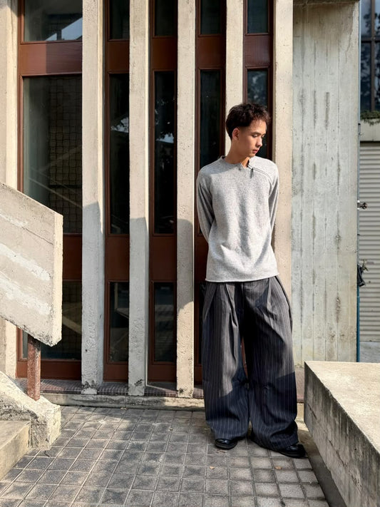 Lurah Stripe Pleated Pants